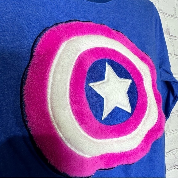 Marvel Captain America pink shield long sleeve shirt - Picture 3 of 7